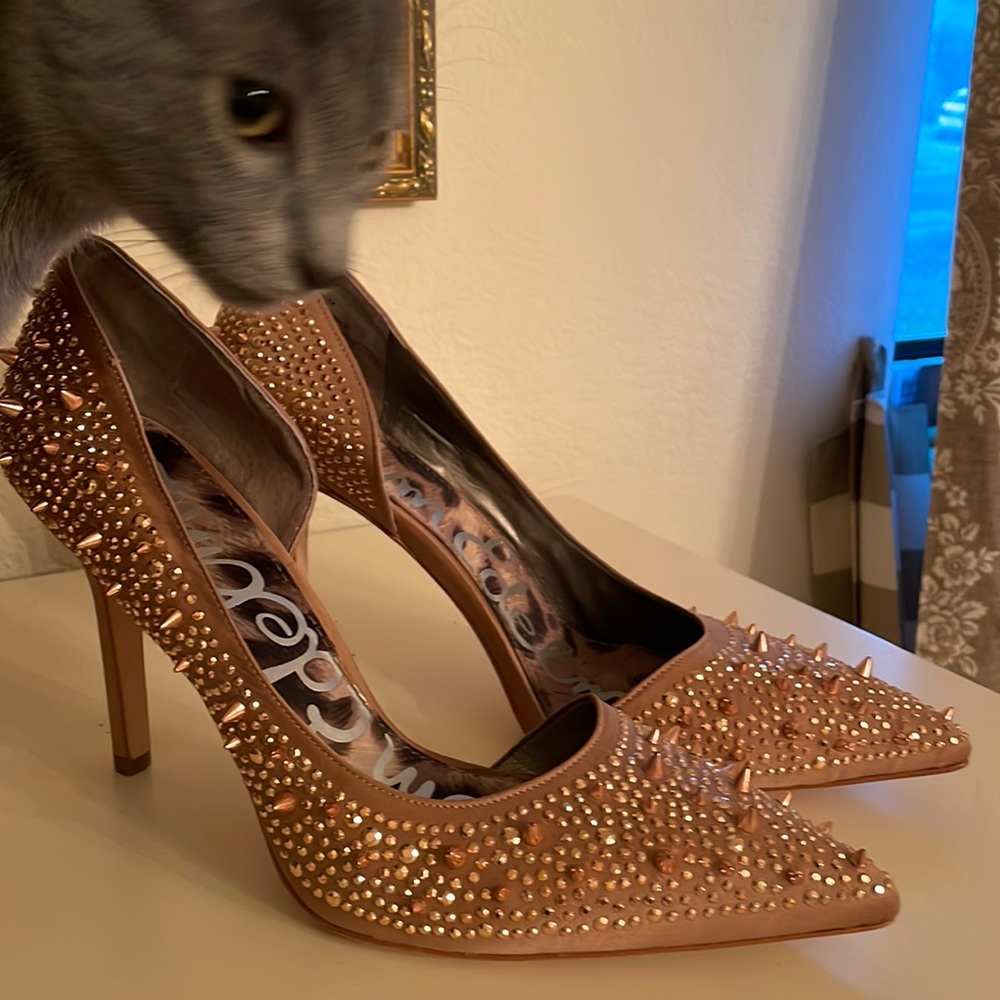 Gorgeous Rose Gold Spike heels